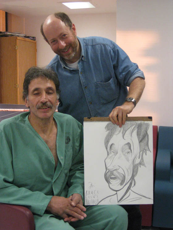 Drawing Bruce at the VA